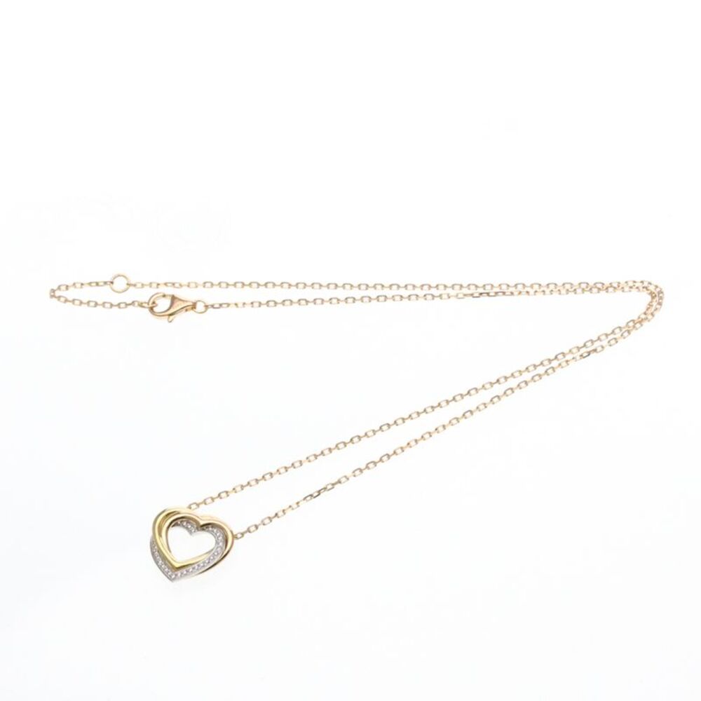 Cartier Trinity De Cartier Heart Pendant 18K Tricolor Gold With Diamonds Gold